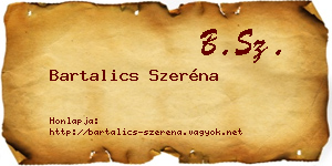 Bartalics Szeréna névjegykártya